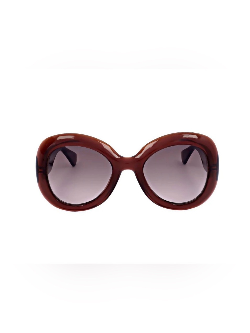 Moschino Brown Oversized Round Women's Sunglasses